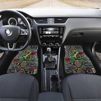 Geb Ancient Egyptian Car Mats with Serpent Throne and Snake Skin Texture Egyptian Earth God Tribute - Wonder Print Shop