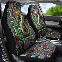Geb Ancient Egyptian Car Seat Cover with Serpent Throne and Snake Skin Texture Egyptian Earth God Tribute - Wonder Print Shop