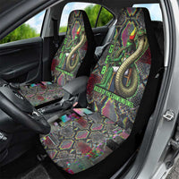 Geb Ancient Egyptian Car Seat Cover with Serpent Throne and Snake Skin Texture Egyptian Earth God Tribute - Wonder Print Shop