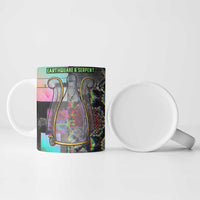 Geb Ancient Egyptian Ceramic Mug with Serpent Throne and Snake Skin Texture Egyptian Earth God Tribute - Wonder Print Shop