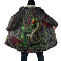 Geb Ancient Egyptian Cloak with Serpent Throne and Snake Skin Texture Egyptian Earth God Tribute - Wonder Print Shop