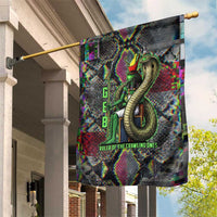 Geb Ancient Egyptian Garden Flag with Serpent Throne and Snake Skin Texture Egyptian Earth God Tribute - Wonder Print Shop