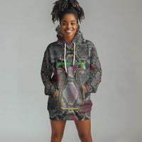 Geb Ancient Egyptian Hoodie Dress with Serpent Throne and Snake Skin Texture Egyptian Earth God Tribute - Wonder Print Shop