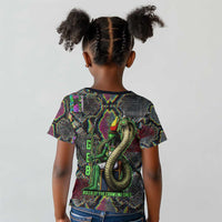 Geb Ancient Egyptian Kid T shirt with Serpent Throne and Snake Skin Texture Egyptian Earth God Tribute - Wonder Print Shop