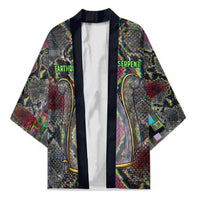Geb Ancient Egyptian Kimono with Serpent Throne and Snake Skin Texture Egyptian Earth God Tribute - Wonder Print Shop