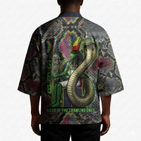 Geb Ancient Egyptian Kimono with Serpent Throne and Snake Skin Texture Egyptian Earth God Tribute - Wonder Print Shop