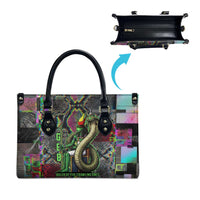 Geb Ancient Egyptian Leather Bag with Serpent Throne and Snake Skin Texture Egyptian Earth God Tribute - Wonder Print Shop