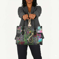 Geb Ancient Egyptian Leather Bag with Serpent Throne and Snake Skin Texture Egyptian Earth God Tribute - Wonder Print Shop
