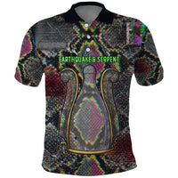 Geb Ancient Egyptian Polo Shirt with Serpent Throne and Snake Skin Texture Egyptian Earth God Tribute - Wonder Print Shop