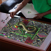 Geb Ancient Egyptian Puzzle with Serpent Throne and Snake Skin Texture Egyptian Earth God Tribute - Wonder Print Shop
