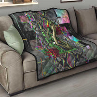 Geb Ancient Egyptian Quilt with Serpent Throne and Snake Skin Texture Egyptian Earth God Tribute - Wonder Print Shop