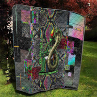 Geb Ancient Egyptian Quilt with Serpent Throne and Snake Skin Texture Egyptian Earth God Tribute - Wonder Print Shop