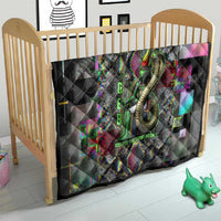 Geb Ancient Egyptian Quilt with Serpent Throne and Snake Skin Texture Egyptian Earth God Tribute - Wonder Print Shop