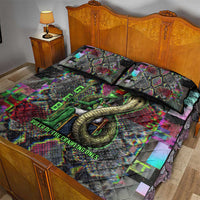 Geb Ancient Egyptian Quilt Bed Set with Serpent Throne and Snake Skin Texture Egyptian Earth God Tribute - Wonder Print Shop