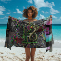 Geb Ancient Egyptian Sarong with Serpent Throne and Snake Skin Texture Egyptian Earth God Tribute - Wonder Print Shop
