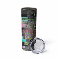 Geb Ancient Egyptian Skinny Tumbler with Serpent Throne and Snake Skin Texture Egyptian Earth God Tribute - Wonder Print Shop