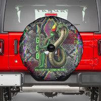 Geb Ancient Egyptian Spare Tire Cover with Serpent Throne and Snake Skin Texture Egyptian Earth God Tribute - Wonder Print Shop