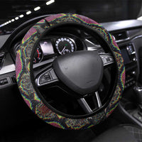 Geb Ancient Egyptian Steering Wheel Cover with Serpent Throne and Snake Skin Texture Egyptian Earth God Tribute - Wonder Print Shop