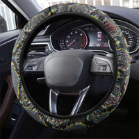 Geb Ancient Egyptian Steering Wheel Cover with Serpent Throne and Snake Skin Texture Egyptian Earth God Tribute - Wonder Print Shop
