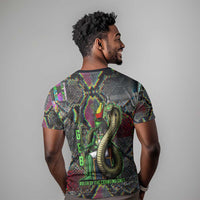 Geb Ancient Egyptian T shirt with Serpent Throne and Snake Skin Texture Egyptian Earth God Tribute - Wonder Print Shop