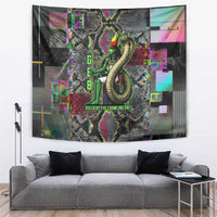 Geb Ancient Egyptian Tapestry with Serpent Throne and Snake Skin Texture Egyptian Earth God Tribute - Wonder Print Shop