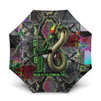 Geb Ancient Egyptian Umbrella with Serpent Throne and Snake Skin Texture Egyptian Earth God Tribute - Wonder Print Shop