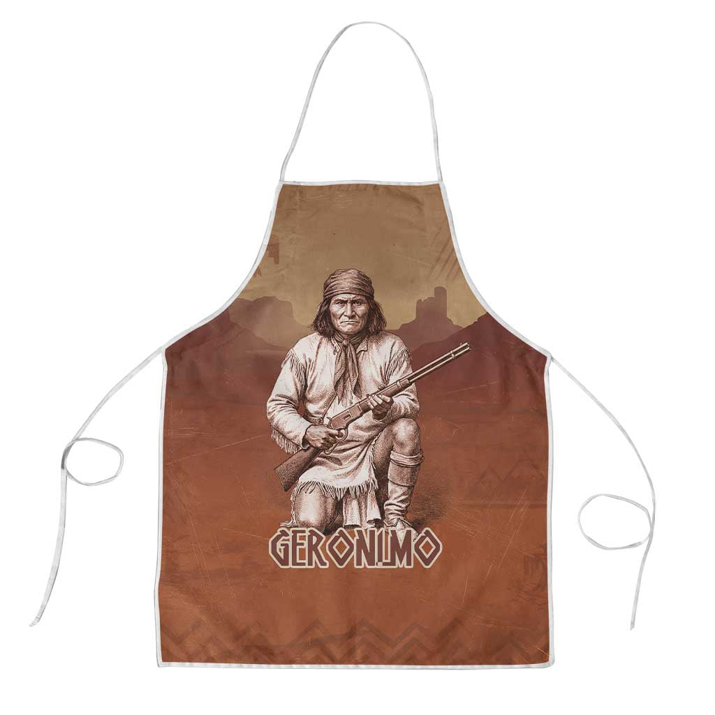Geronimo Native American Apron Rifle and Desert Landscape Native American Warrior - Wonder Print Shop