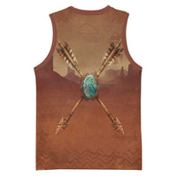Geronimo Native American Basketball Jersey Rifle and Desert Landscape Native American Warrior - Wonder Print Shop