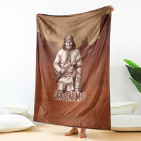 Geronimo Native American Blanket Rifle and Desert Landscape Native American Warrior - Wonder Print Shop