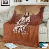 Geronimo Native American Blanket Rifle and Desert Landscape Native American Warrior - Wonder Print Shop