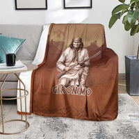 Geronimo Native American Blanket Rifle and Desert Landscape Native American Warrior - Wonder Print Shop