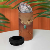 Geronimo Native American 4 in 1 Can Cooler Tumbler Rifle and Desert Landscape Native American Warrior - Wonder Print Shop