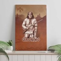 Geronimo Native American Canvas Wall Art Rifle and Desert Landscape Native American Warrior - Wonder Print Shop