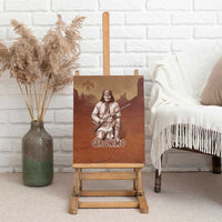 Geronimo Native American Canvas Wall Art Rifle and Desert Landscape Native American Warrior - Wonder Print Shop