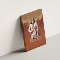 Geronimo Native American Canvas Wall Art Rifle and Desert Landscape Native American Warrior - Wonder Print Shop