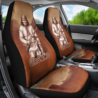 Geronimo Native American Car Seat Cover Rifle and Desert Landscape Native American Warrior - Wonder Print Shop