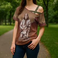 Geronimo Native American Cross Shoulder Shirt Rifle and Desert Landscape Native American Warrior - Wonder Print Shop