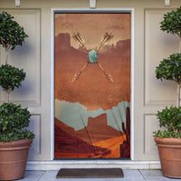 Geronimo Native American Door Cover Rifle and Desert Landscape Native American Warrior - Wonder Print Shop