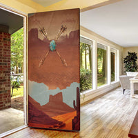 Geronimo Native American Door Cover Rifle and Desert Landscape Native American Warrior - Wonder Print Shop