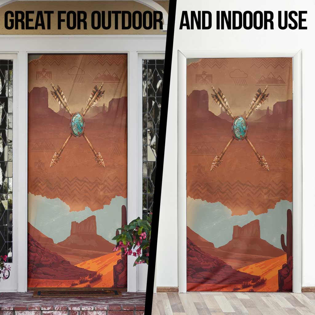 Geronimo Native American Door Cover Rifle and Desert Landscape Native American Warrior - Wonder Print Shop