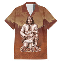 Geronimo Native American Family Matching Mermaid Dress and Hawaiian Shirt Rifle and Desert Landscape Native American Warrior - Wonder Print Shop