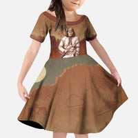 Geronimo Native American Family Matching Tank Maxi Dress and Hawaiian Shirt Rifle and Desert Landscape Native American Warrior - Wonder Print Shop