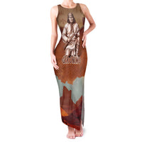 Geronimo Native American Family Matching Tank Maxi Dress and Hawaiian Shirt Rifle and Desert Landscape Native American Warrior - Wonder Print Shop