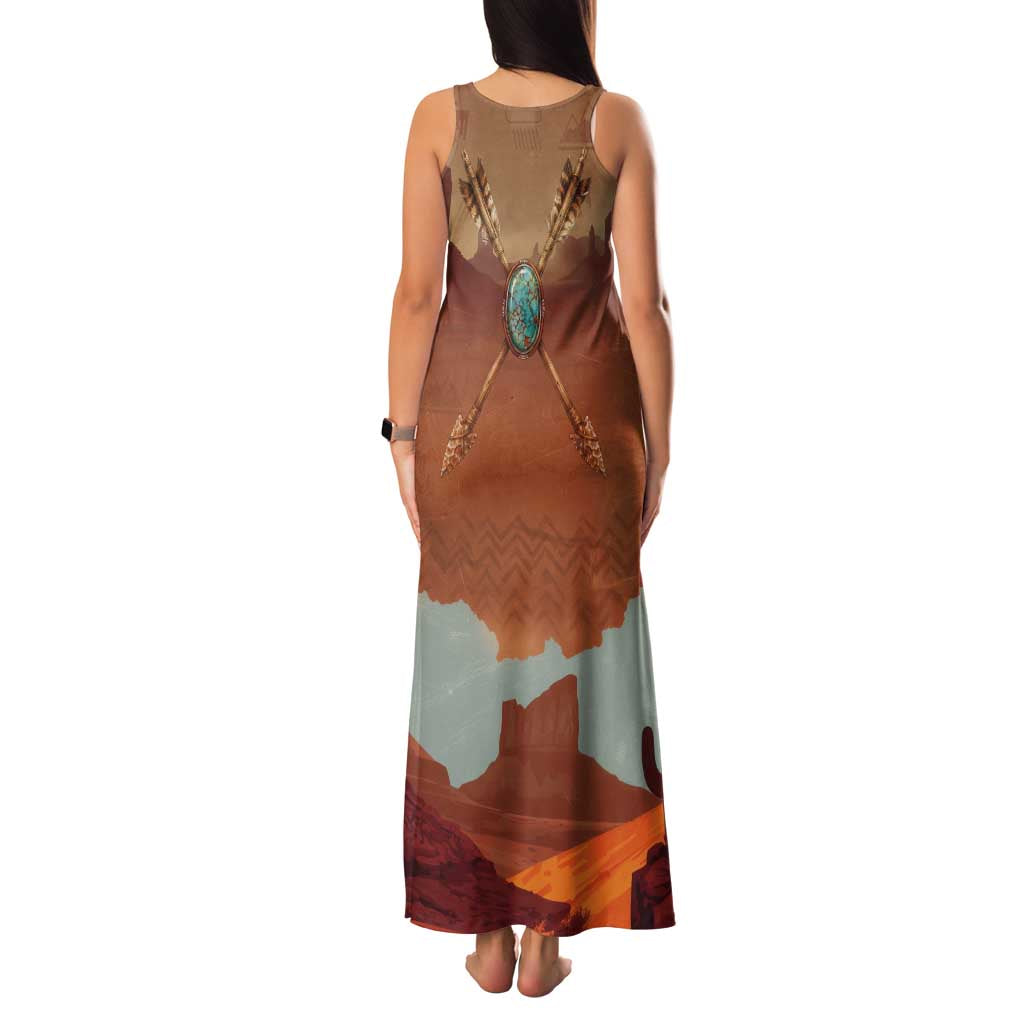 Geronimo Native American Family Matching Tank Maxi Dress and Hawaiian Shirt Rifle and Desert Landscape Native American Warrior - Wonder Print Shop