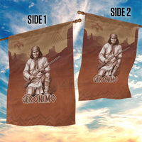 Geronimo Native American Garden Flag Rifle and Desert Landscape Native American Warrior - Wonder Print Shop