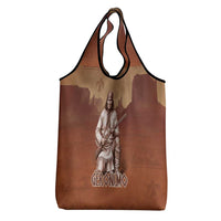 Geronimo Native American Grocery Bag Rifle and Desert Landscape Native American Warrior - Wonder Print Shop