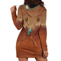 Geronimo Native American Hoodie Dress Rifle and Desert Landscape Native American Warrior - Wonder Print Shop