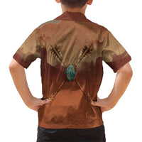 Geronimo Native American Kid Hawaiian Shirt Rifle and Desert Landscape Native American Warrior - Wonder Print Shop