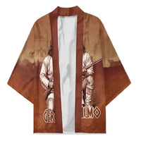 Geronimo Native American Kimono Rifle and Desert Landscape Native American Warrior - Wonder Print Shop