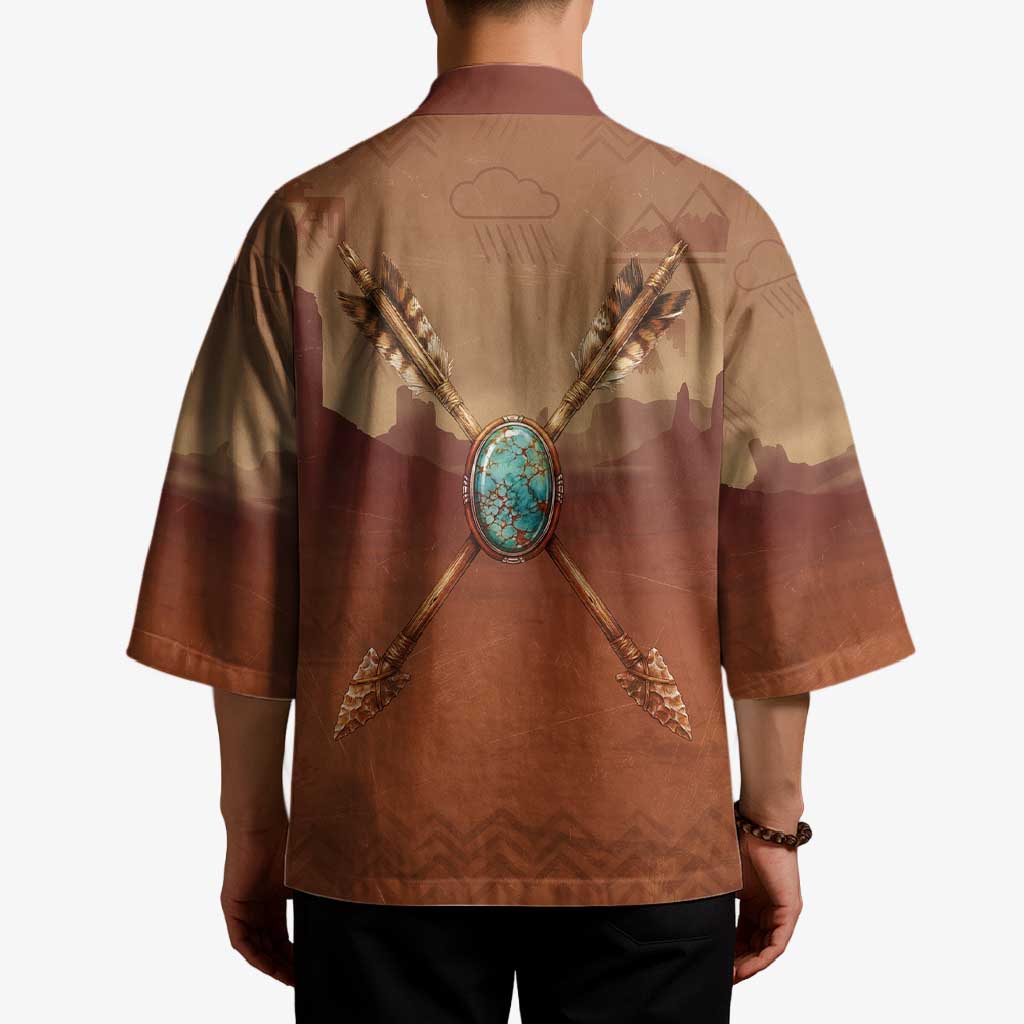 Geronimo Native American Kimono Rifle and Desert Landscape Native American Warrior - Wonder Print Shop